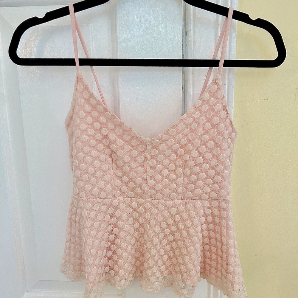 Pink peplum tank top - Picture 2 of 3